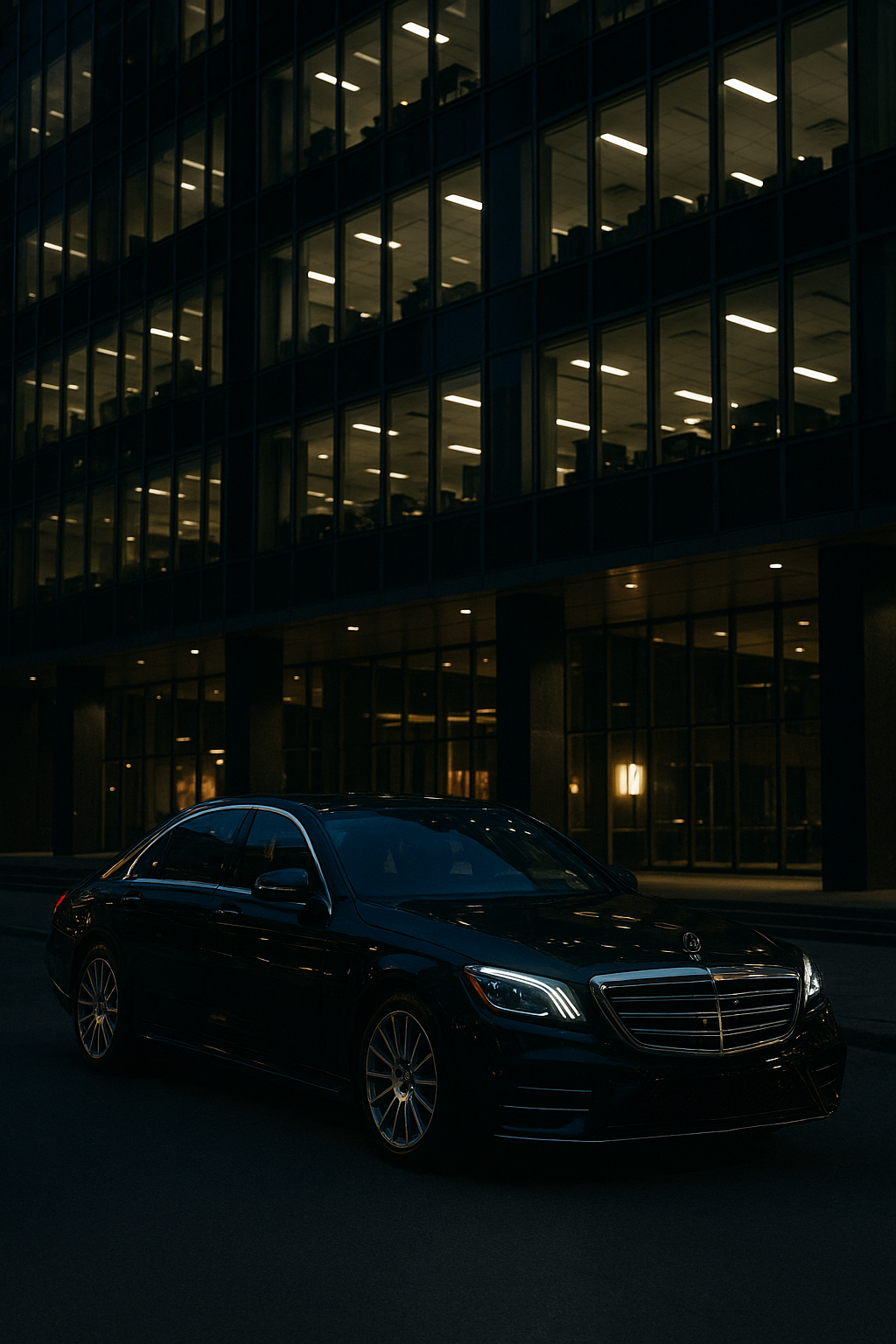 Executive sedan black vehicle