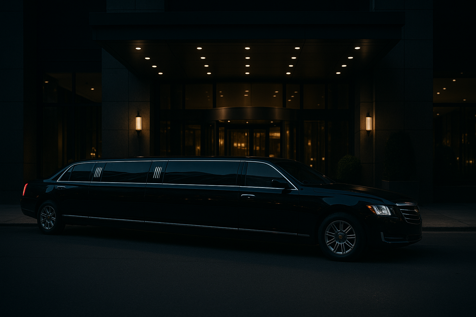 Stretch limousine black vehicle